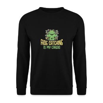 La chasse aux grenouilles est mon chasseur de grenouilles cardio - Sweat-shirt Unisexe - noir - Devant - Alina (178cm) & Michal (187cm)