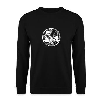 You Grow It I'll Mow It - Funny Tractor - Unisex Sweatshirt - black - Front - Alina (178cm) & Michal (187cm)