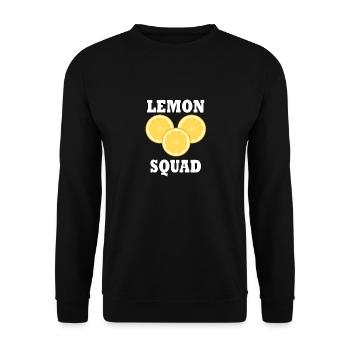 Team Lemonade Ironique Exotic Fruit Citron - Sweat-shirt Unisexe - noir - Devant - Alina (178cm) & Michal (187cm)