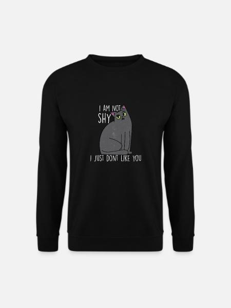 Katzenhalter Geschenk für Misanthropen Katzen - Unisex Pullover - Schwarz