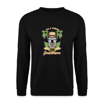 It Is 5 OClock Somewhere Drinking Australian - Unisex Sweatshirt - black - Front - Alina (178cm) & Michal (187cm)