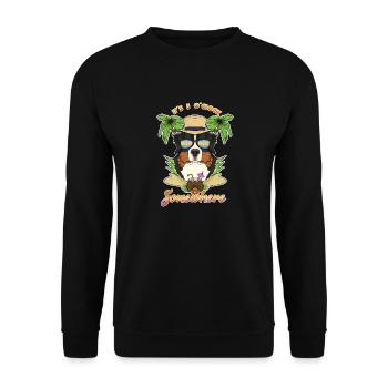 It Is 5 OClock Somewhere Drinking Bernese - Unisex Sweatshirt - black - Front - Alina (178cm) & Michal (187cm)