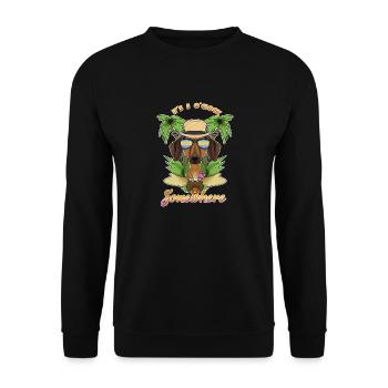 It Is 5 OClock Somewhere Drinking Dachshund - Unisex Sweatshirt - black - Front - Alina (178cm) & Michal (187cm)