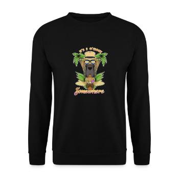 Il est 5 oclock quelque part en buvant un grand danois - Sweat-shirt Unisexe - noir - Devant - Alina (178cm) & Michal (187cm)