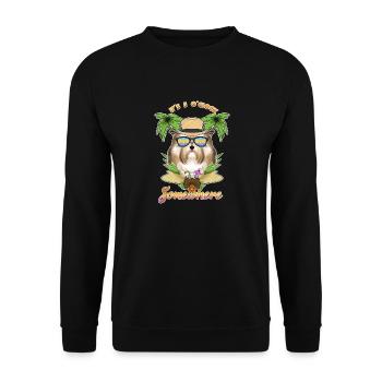 It Is 5 OClock Somewhere Drinking Havanese - Unisex Sweatshirt - black - Front - Alina (178cm) & Michal (187cm)
