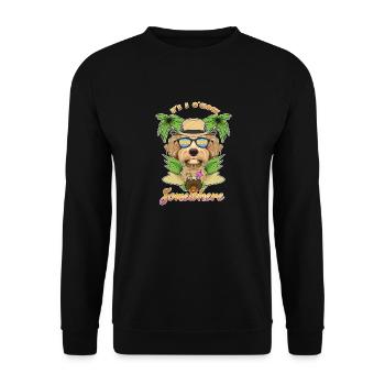 It Is 5 OClock Somewhere Drinking Labaradoodle - Unisex Sweatshirt - black - Front - Alina (178cm) & Michal (187cm)