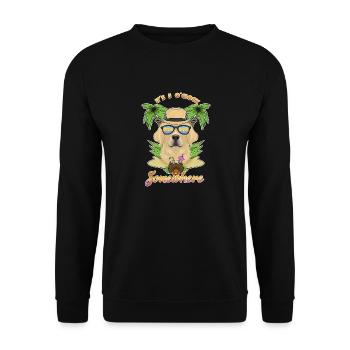 It Is 5 OClock Somewhere Drinking Labrador - Unisex Sweatshirt - black - Front - Alina (178cm) & Michal (187cm)