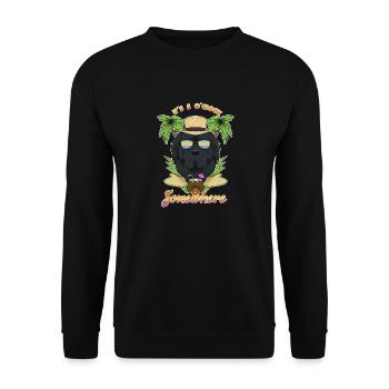 It Is 5 OClock Somewhere Drinking Newfoundland - Unisex Sweatshirt - black - Front - Alina (178cm) & Michal (187cm)