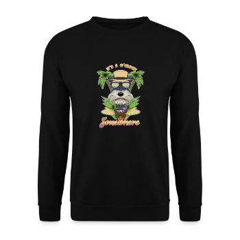 It Is 5 OClock Somewhere Drinking Miniature - Unisex Sweatshirt - black - Front - Alina (178cm) & Michal (187cm)