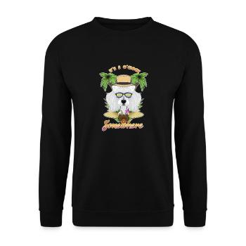 It Is 5 OClock Somewhere Drinking Poodle - Unisex Sweatshirt - black - Front - Alina (178cm) & Michal (187cm)
