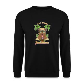 It Is 5 OClock Somewhere Drinking Pitbull - Unisex Sweatshirt - black - Front - Alina (178cm) & Michal (187cm)