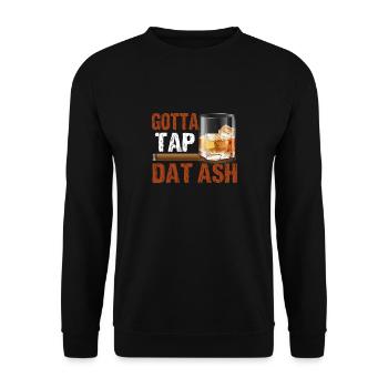 I Must Dat Ash Cigar Smoking Tobacco Smoker - Unisex Sweatshirt - black - Front - Alina (178cm) & Michal (187cm)