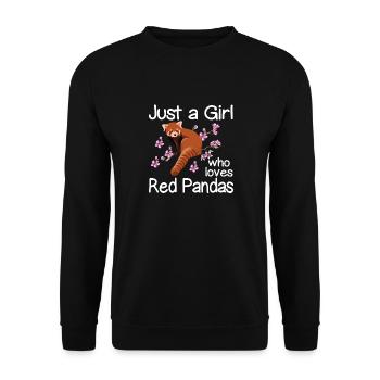 Just A Girl Who Loves Red Pandas - Unisex Sweatshirt - black - Front - Alina (178cm) & Michal (187cm)