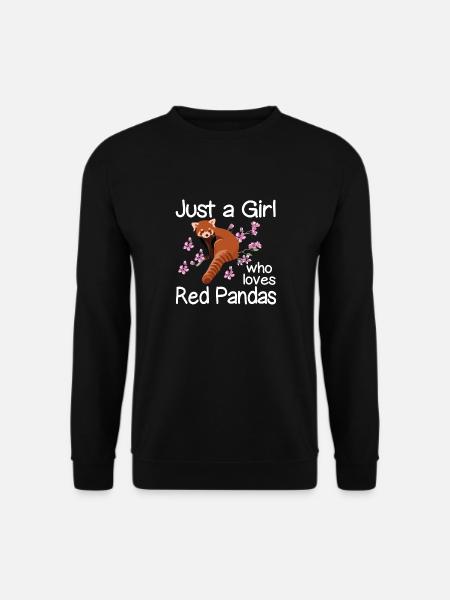 Juste une fille qui aime les pandas roux - Sweat-shirt Unisexe - noir