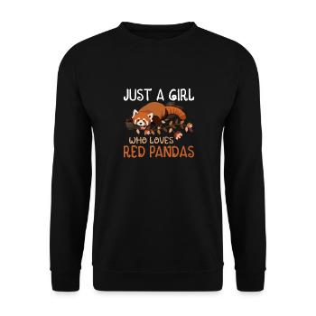 Just A Girl Who Loves Red Pandas - Unisex Sweatshirt - black - Front - Alina (178cm) & Michal (187cm)