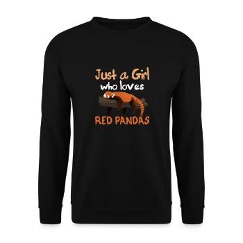 Just A Girl Who Loves Red Pandas - Unisex Sweatshirt - black - Front - Alina (178cm) & Michal (187cm)