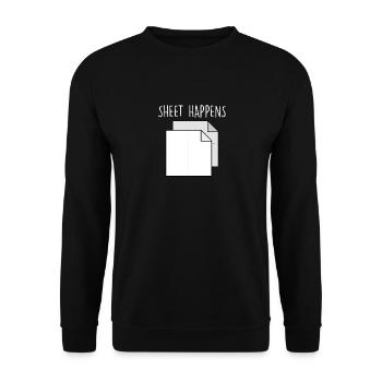 La feuille arrive, l’amour de l’origami - Sweat-shirt Unisexe - noir - Devant - Alina (178cm) & Michal (187cm)