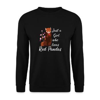 Just A Girl Who Loves Red Pandas - Unisex Sweatshirt - black - Front - Alina (178cm) & Michal (187cm)