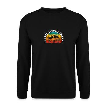 This Is How I Roll, Food Truck Business - Unisex Sweatshirt - black - Front - Alina (178cm) & Michal (187cm)