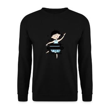 Auch Eine Prinzessin Haut Dir Mal Eine Rein - Unisex Pullover - Schwarz - Vorne - Alina (178cm) & Michal (187cm)