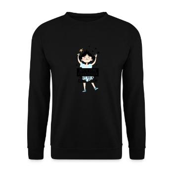Auch Eine Prinzessin Haut Dir Mal Eine Rein - Unisex Pullover - Schwarz - Vorne - Alina (178cm) & Michal (187cm)