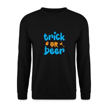 Trick or beer - halloween humor - Unisex Sweatshirt - black - Front - Alina (178cm) & Michal (187cm)