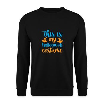 This is my halloween costume - halloween humor - Unisex Sweatshirt - black - Front - Alina (178cm) & Michal (187cm)