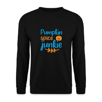 Pumpkin spice junkie - Unisex Sweatshirt - black - Front - Alina (178cm) & Michal (187cm)