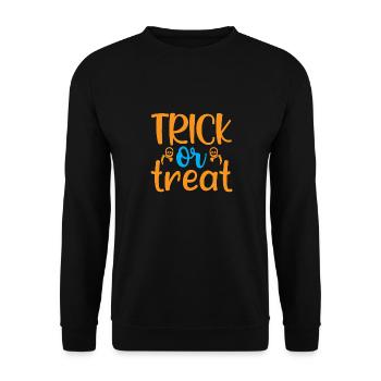 Trick or treat - humour halloween - Sweat-shirt Unisexe - noir - Devant - Alina (178cm) & Michal (187cm)