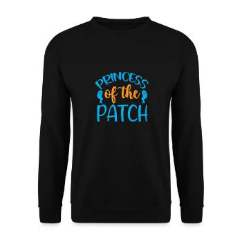 princess of the patch - halloween humor - Unisex Sweatshirt - black - Front - Alina (178cm) & Michal (187cm)