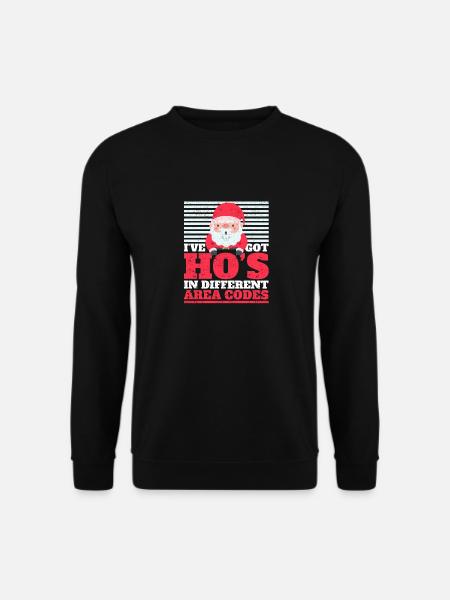 Lustiger Weihnachtsmann-Witz Ich habe Ho's - Unisex Pullover - Schwarz