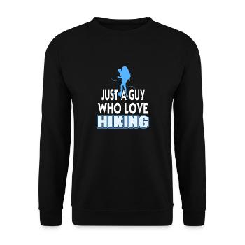 Juste un gars qui aime la randonnée Design rétro génial - Sweat-shirt Unisexe - noir - Devant - Alina (178cm) & Michal (187cm)