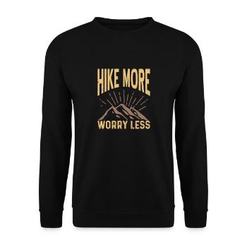 Randonnée Plus Souci Moins Vintage Rétro Randonnée Cadeau - Sweat-shirt Unisexe - noir - Devant - Alina (178cm) & Michal (187cm)