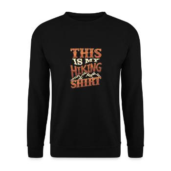 C’est ma chemise de randonnée Cool Designs pour randonneur - Sweat-shirt Unisexe - noir - Devant - Alina (178cm) & Michal (187cm)