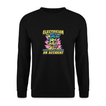 Électricien - Soyez gentil avec moi - Technicien en électronique Lustig - Sweat-shirt Unisexe - noir - Devant - Alina (178cm) & Michal (187cm)