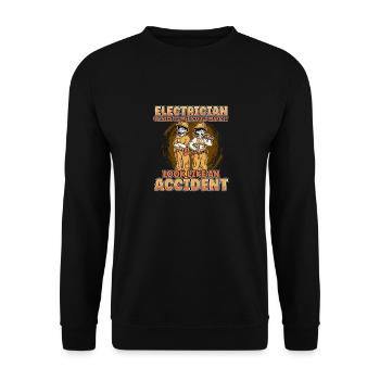 Électricien - Soyez gentil avec moi - Technicien en électronique Lustig - Sweat-shirt Unisexe - noir - Devant - Alina (178cm) & Michal (187cm)