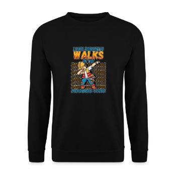 I like romantic walks in the hardware store - Unisex Sweatshirt - black - Front - Alina (178cm) & Michal (187cm)