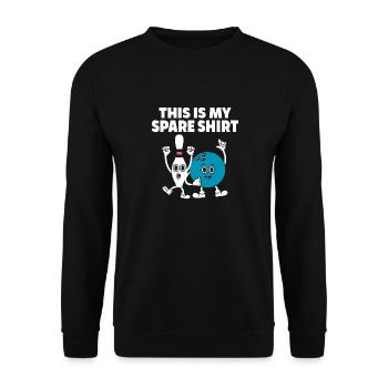Ceci est ma chemise de remplacement Drôle bowling bowler - Sweat-shirt Unisexe - noir - Devant - Alina (178cm) & Michal (187cm)