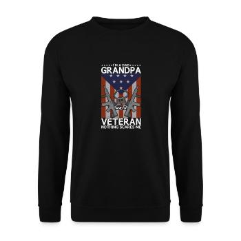 Je suis un père grand-père et une fête des pères expérimentée - Sweat-shirt Unisexe - noir - Devant - Alina (178cm) & Michal (187cm)