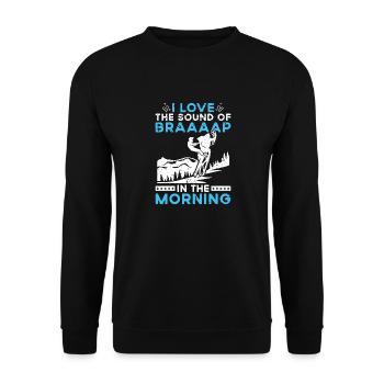 Snowmobile driver saying - Unisex Sweatshirt - black - Front - Alina (178cm) & Michal (187cm)