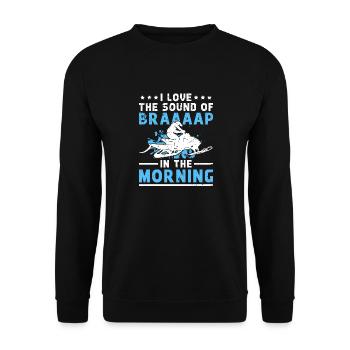 Snowmobile driver saying - Unisex Sweatshirt - black - Front - Alina (178cm) & Michal (187cm)