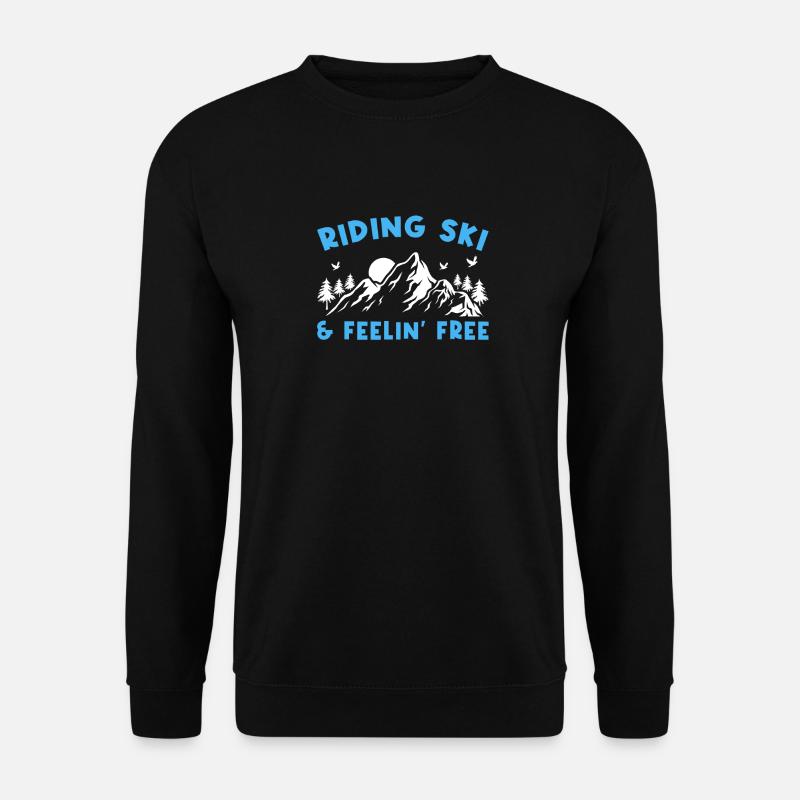 Snowmobile driver saying - Unisex Sweatshirt - black
