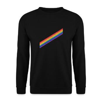 Regenbogen Fahne LGBT Schwul Gay Pride - Unisex Pullover - Schwarz - Vorne - Alina (178cm) & Michal (187cm)