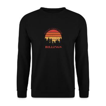 Willow Creek Trail Billings Montana USA Mountains - Unisex Sweatshirt - black - Front - Alina (178cm) & Michal (187cm)