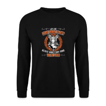 Viking Gift Nordic Warrior Motif - Sweat-shirt Unisexe - noir - Devant - Alina (178cm) & Michal (187cm)