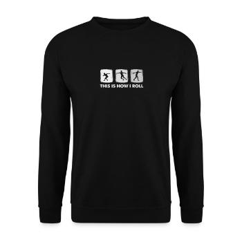 C’est comme ça que je roule, lancer des disques homme - Sweat-shirt Unisexe - noir - Devant - Alina (178cm) & Michal (187cm)