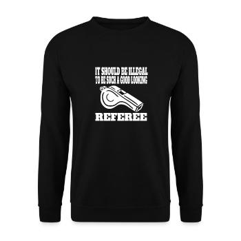Arbitre Cadeau Football Arbitre - Sweat-shirt Unisexe - noir - Devant - Alina (178cm) & Michal (187cm)
