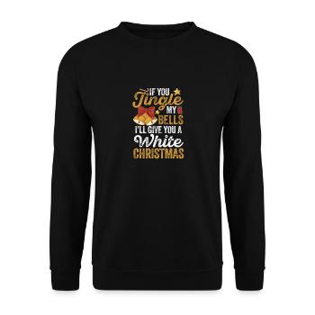 Wenn du meine Glocken läutest, schenke ich dir - Unisex Pullover - Schwarz - Vorne - Alina (178cm) & Michal (187cm)