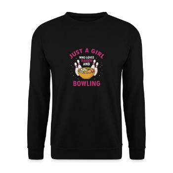 Juste une fille qui aime les ramen et le bowling génial - Sweat-shirt Unisexe - noir - Devant - Alina (178cm) & Michal (187cm)