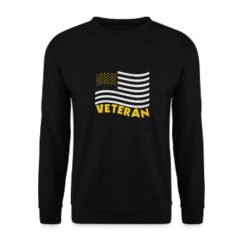 Vétéran Du service du drapeau américain États-Unis - Sweat-shirt Unisexe - noir - Devant - Alina (178cm) & Michal (187cm)